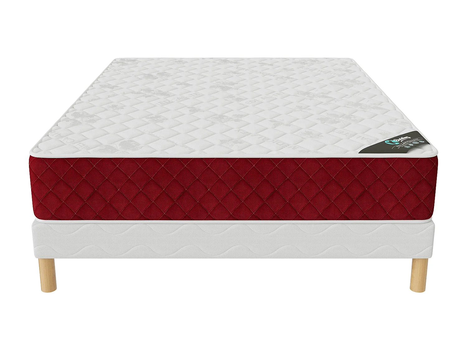 Ensemble matelas Rosso + sommier 120x190 hauteur 25cm