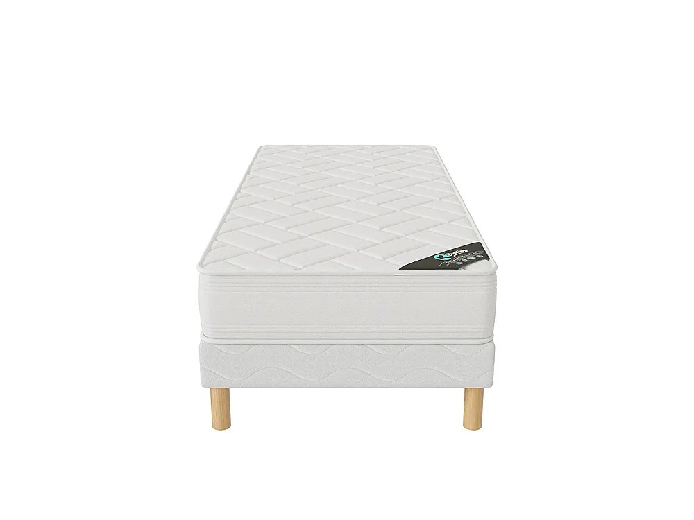 Ensemble matelas mousse Zen + sommier 90x200 hauteur 20cm