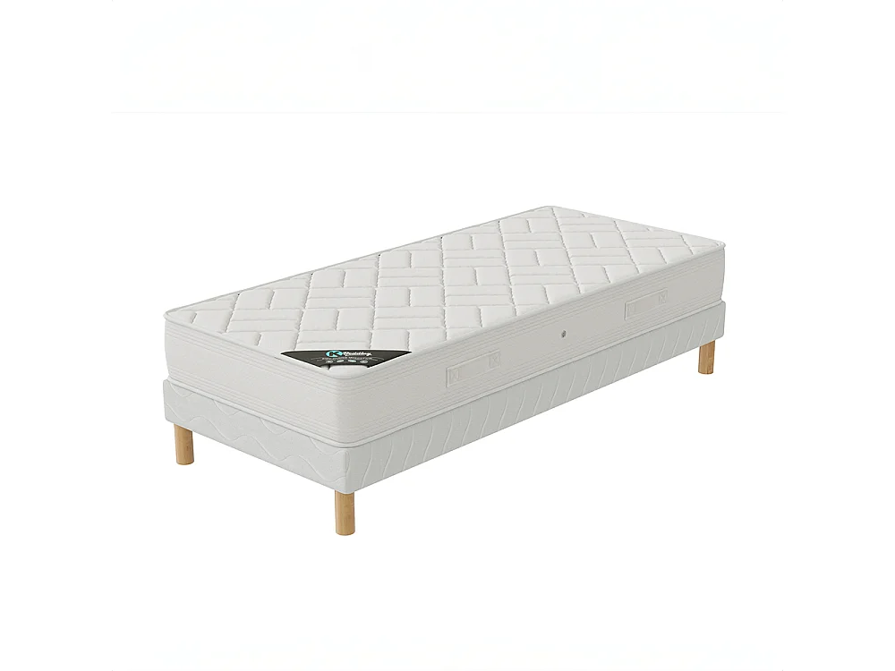 Ensemble matelas mousse Zen + sommier 90x200 hauteur 20cm