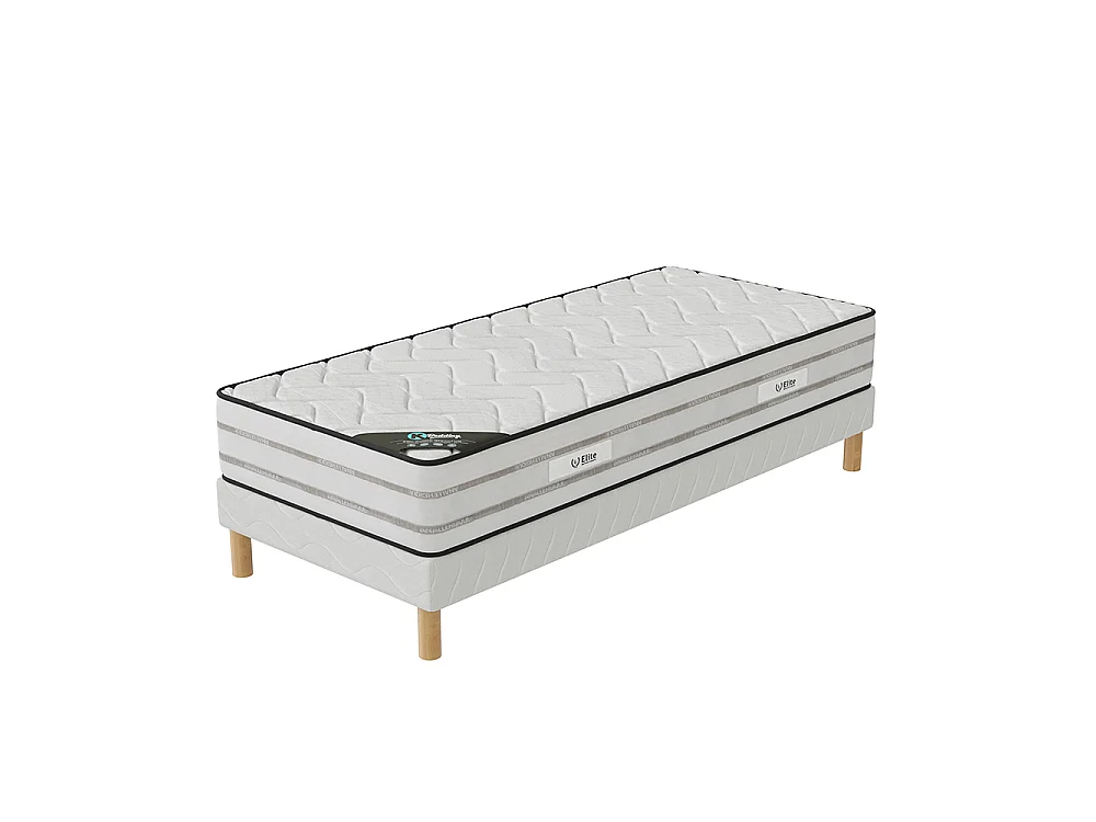 Ensemble matelas mousse MemoryFoam + sommier 120x190 hauteur 25cm