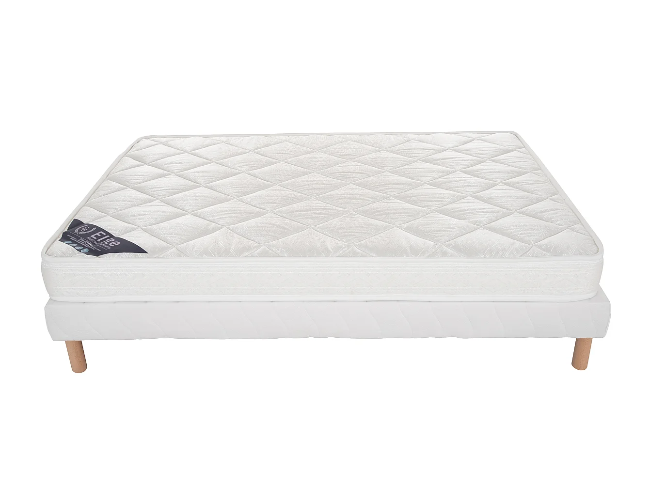 Ensemble Senso 160x200 cm Hauteur 17 cm Mousse Polyuréthane avec Sommier Tapissier Soutien Ferme