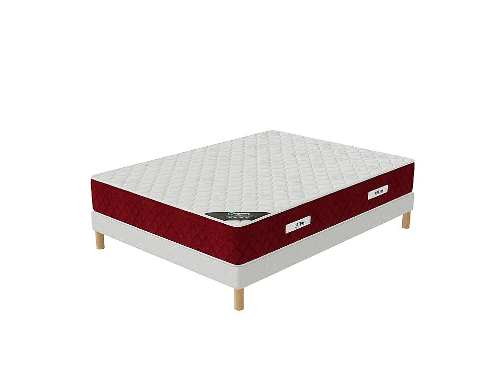 Ensemble matelas mousse Rosso + sommier 140x190 hauteur 25cm
