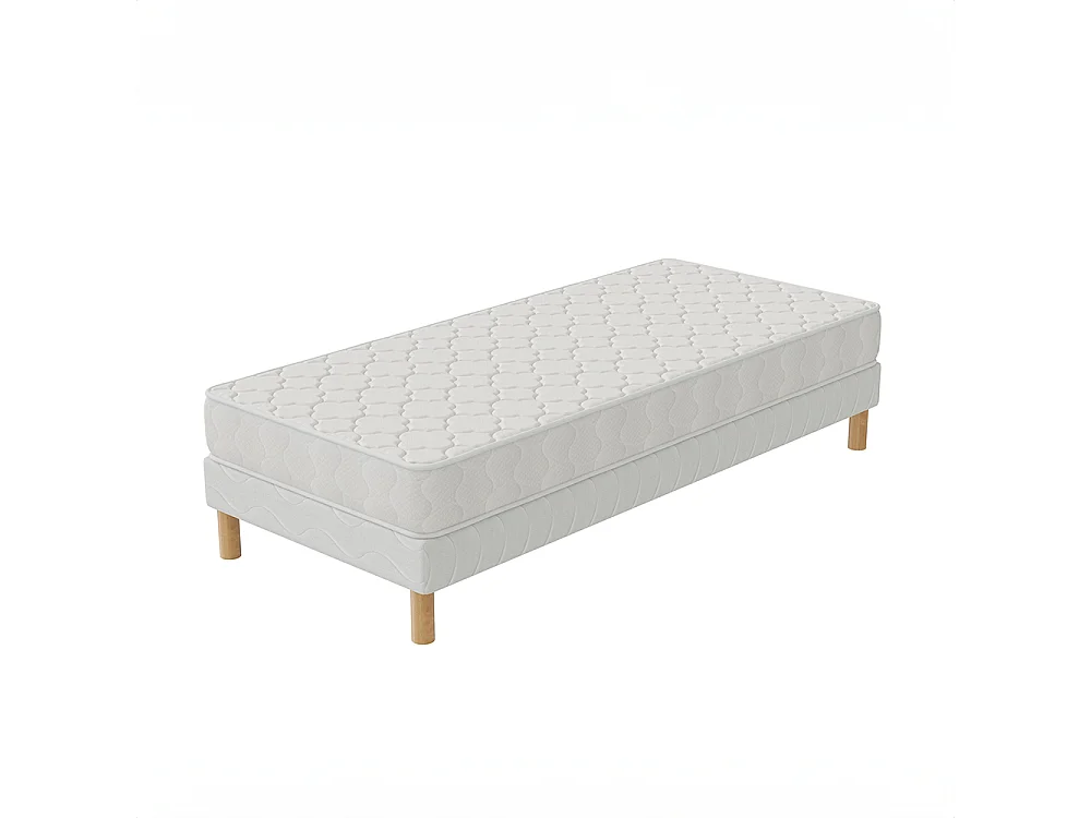 Ensemble matelas mousse Confort + et sommier 90x200 hauteur 17cm