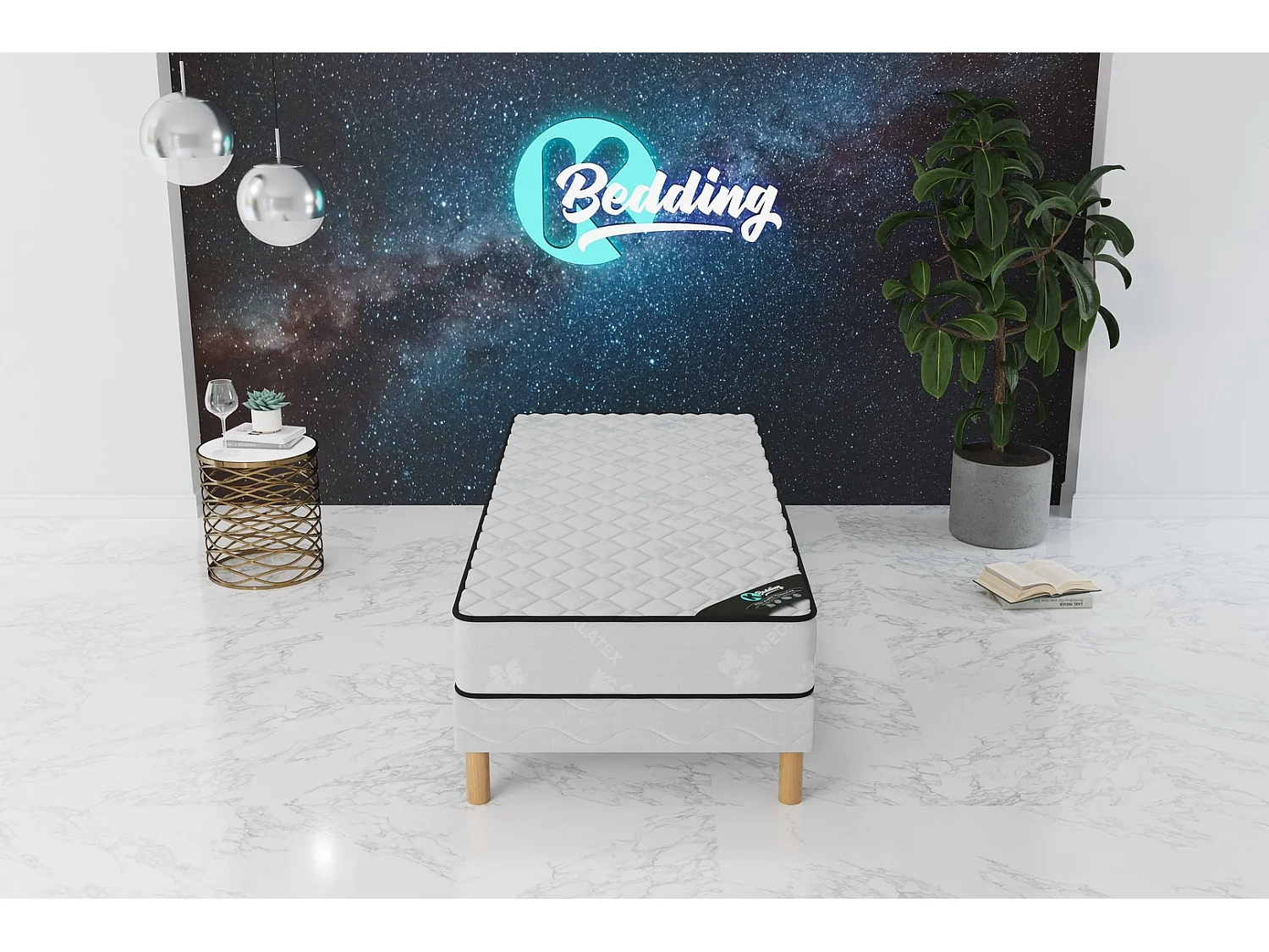 Ensemble matelas Medicaltex + sommier 90x200 hauteur 20cm