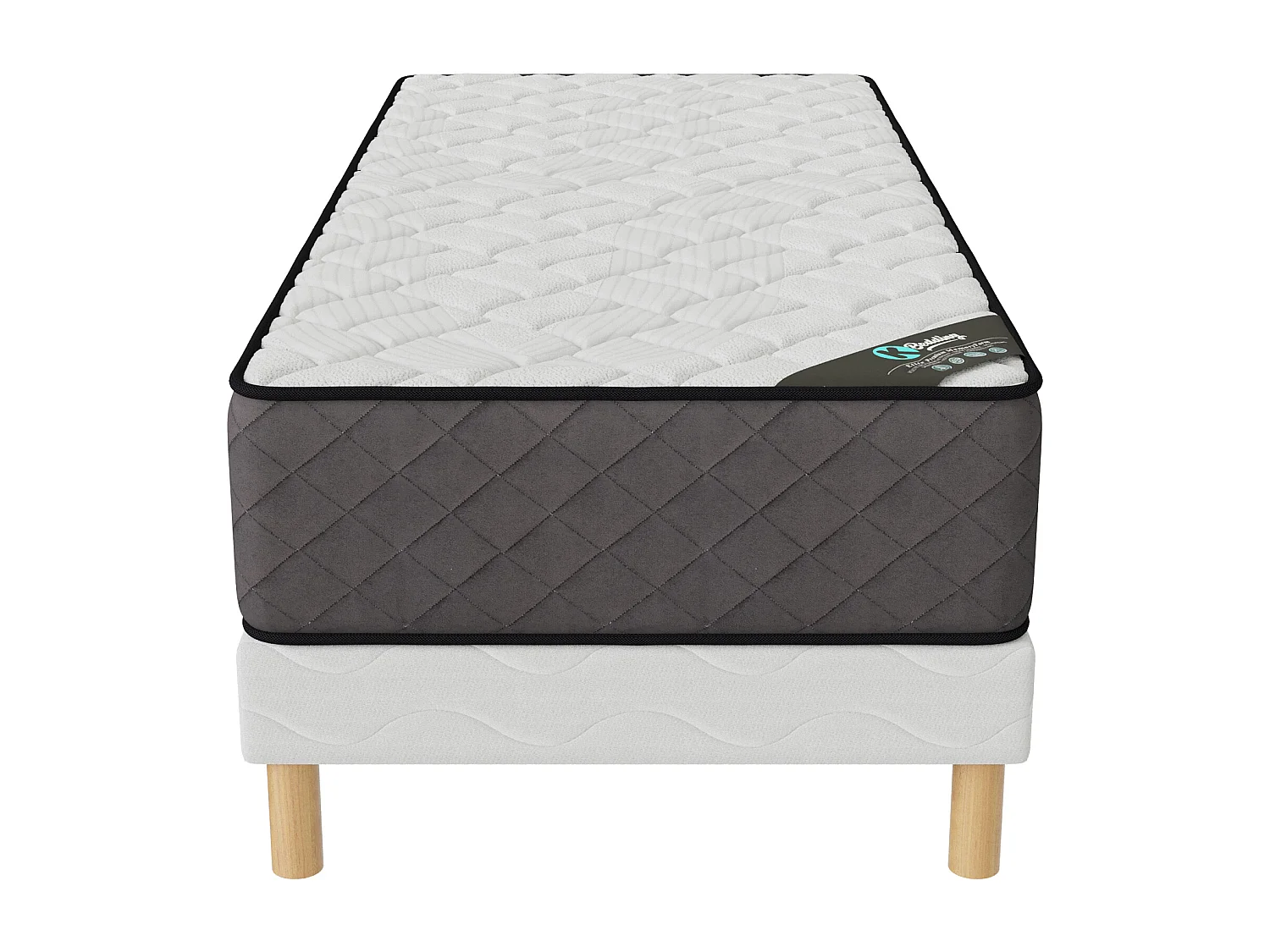 Ensemble matelas Hôtel Confort + sommier 90x200 hauteur 30cm