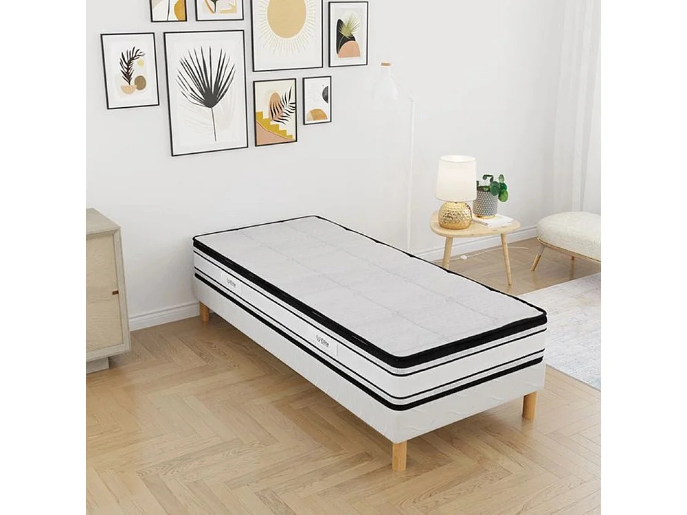 Ensemble matelas mousse Grand confort + sommier 120x200 hauteur 22cm
