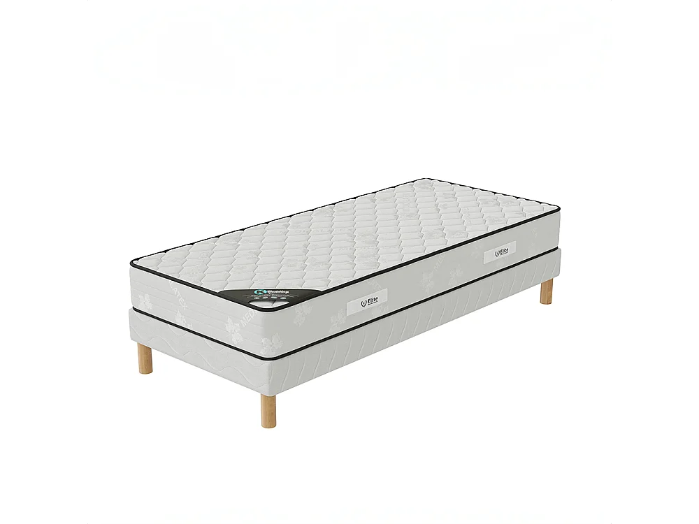 Ensemble matelas mousse Medicaltex + sommier 90x190 hauteur 20cm