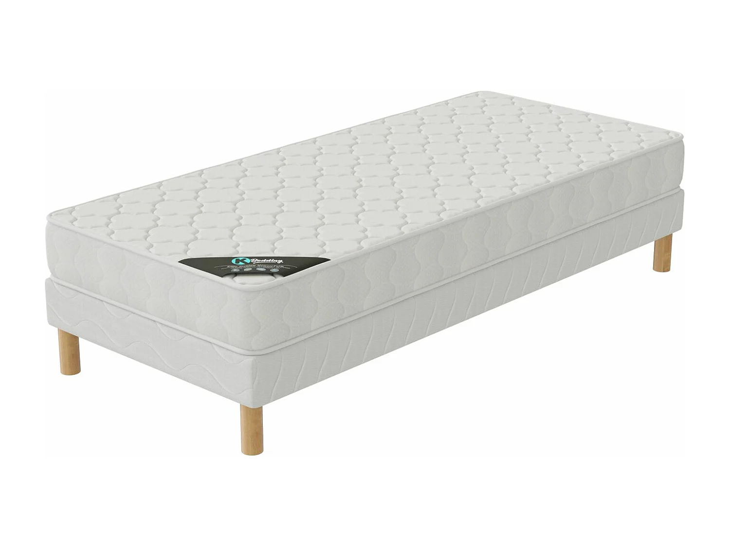 Ensemble matelas Confort + sommier 90x190 hauteur 17cm