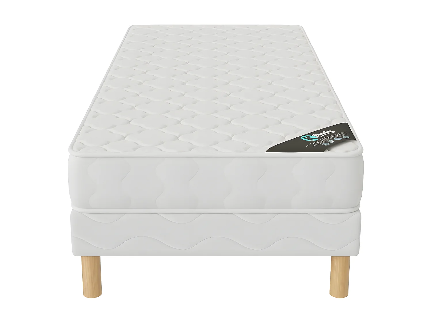 Ensemble matelas Confort + sommier 90x190 hauteur 17cm