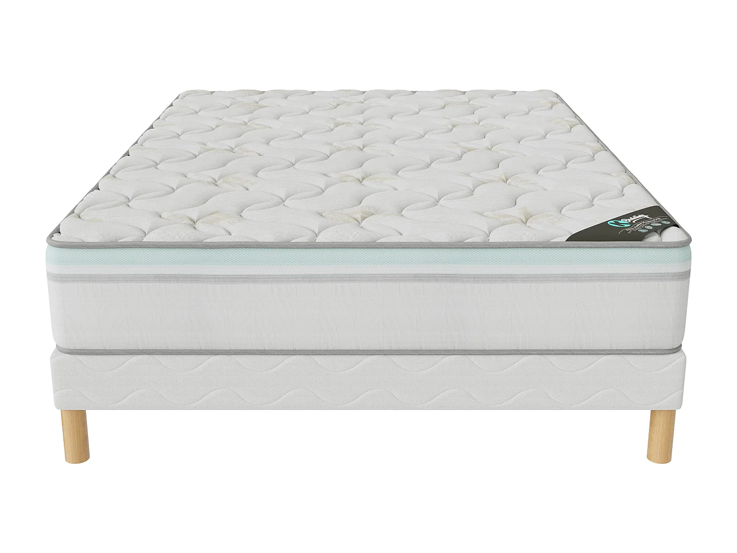 Ensemble matelas AloeVera + sommier 140x190 hauteur 27cm