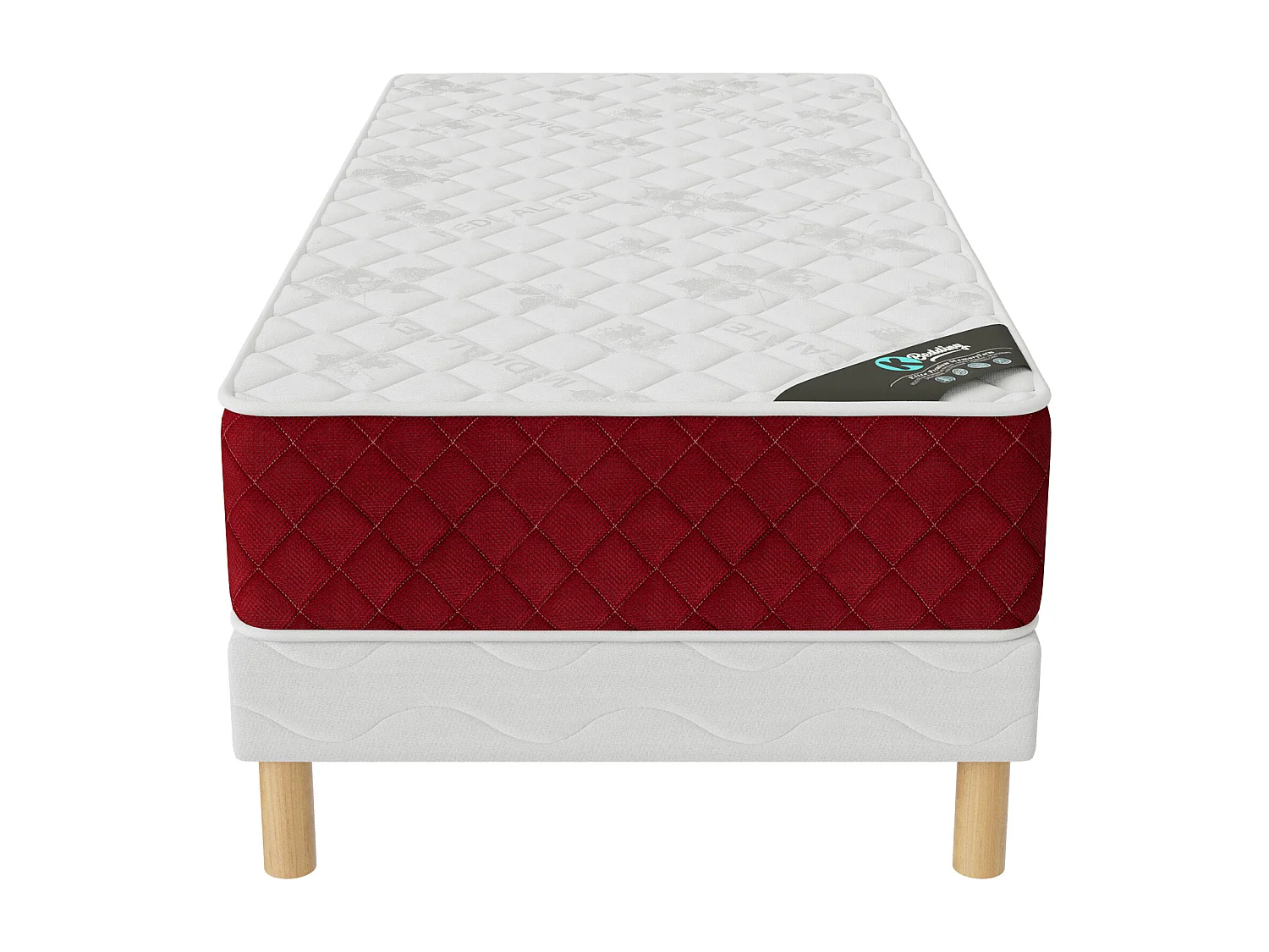 Ensemble matelas Rosso + sommier 90x190 hauteur 25cm
