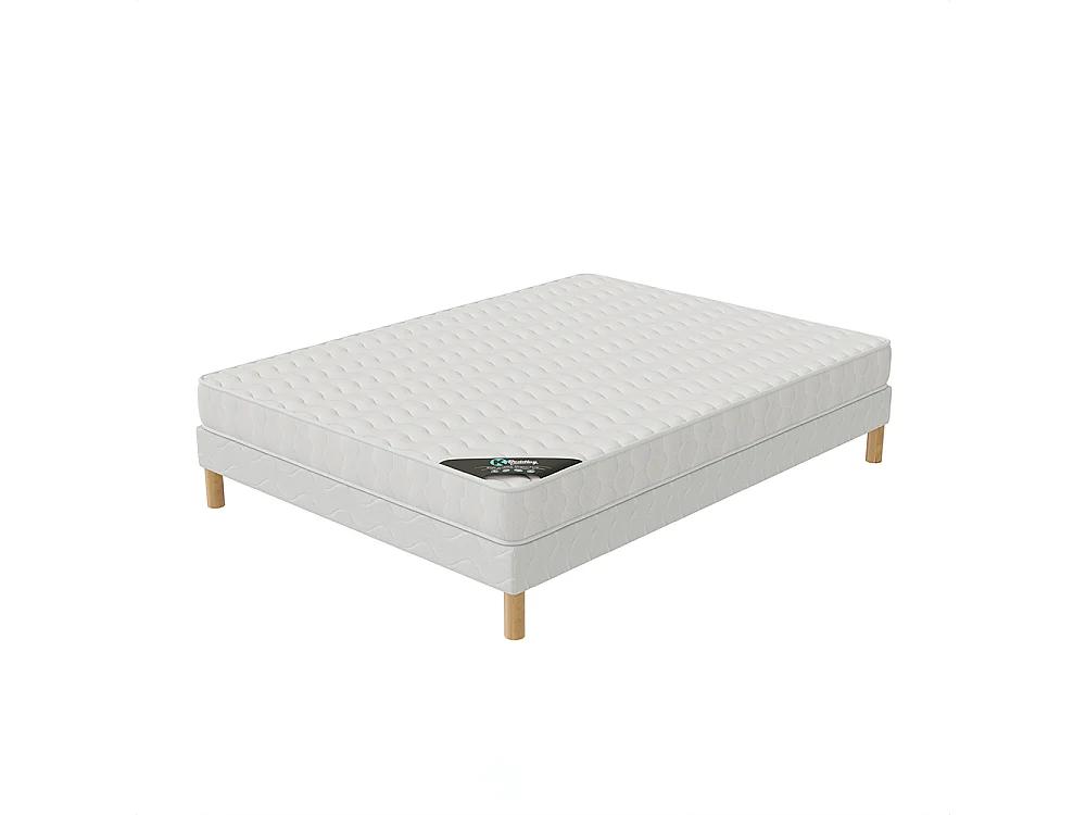 Ensemble matelas mousse Confort et  sommier 160x200 hauteur 15cm