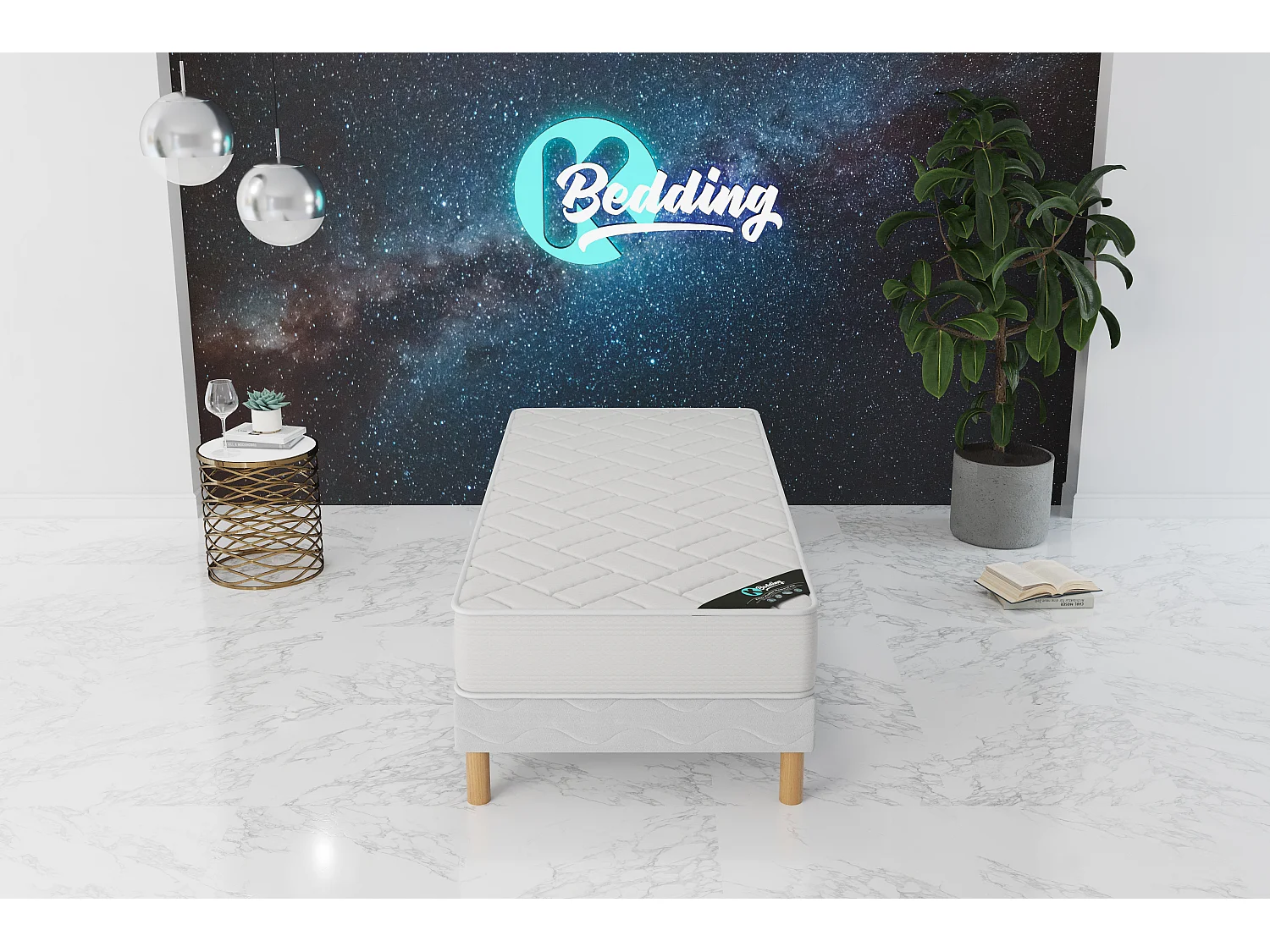 Ensemble matelas Zen + sommier 90x190 hauteur 20cm