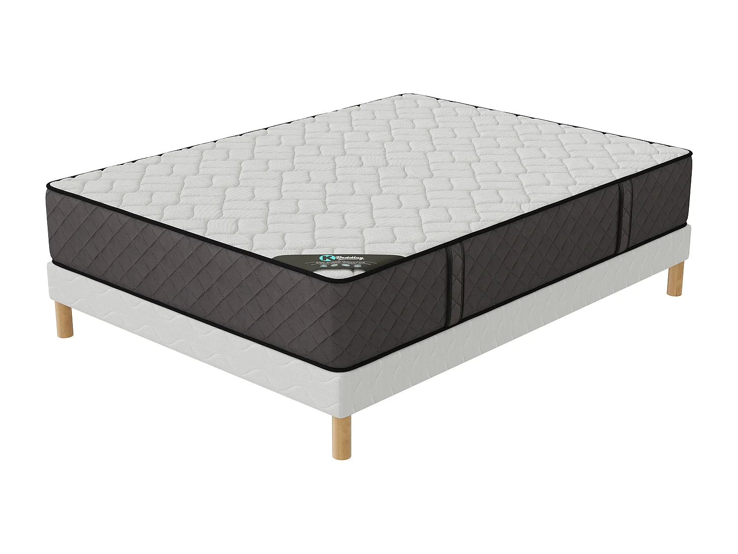 Ensemble matelas Hôtel Confort + sommier 120x200 hauteur 30cm