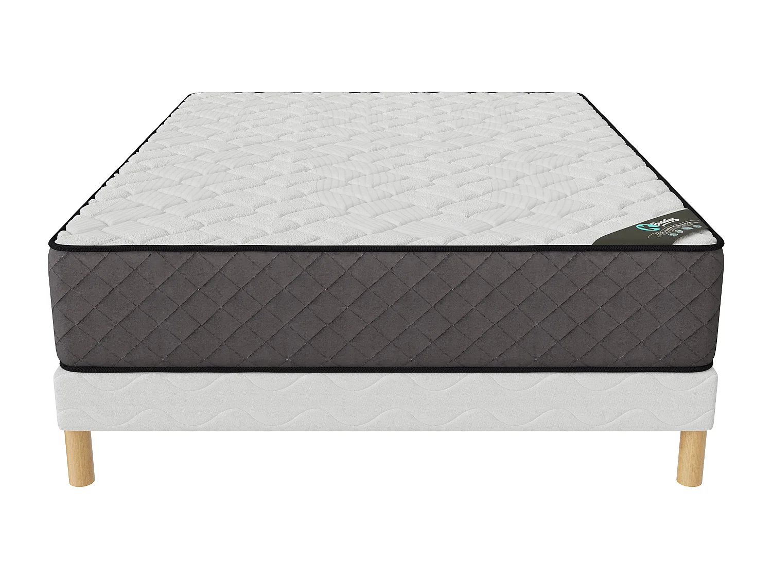 Ensemble matelas Hôtel Confort + sommier 120x200 hauteur 30cm