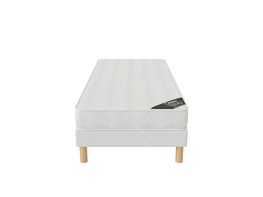 Ensemble matelas mousse Confort et sommier 90x190 hauteur 15cm