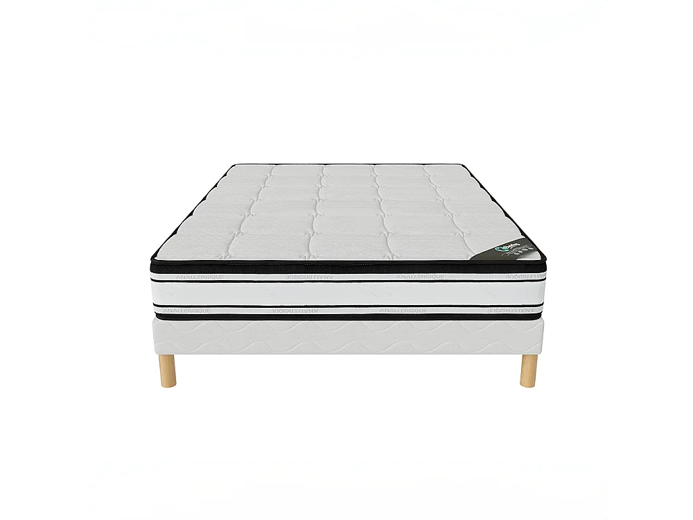 Ensemble matelas mousse Grand confort + sommier 140x200 hauteur 22cm