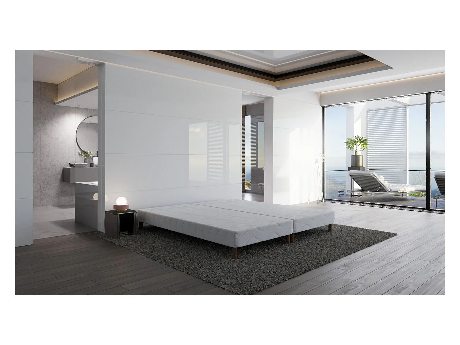Sommier tapissier 140x190 (2x70x190) + jeu de pied offert