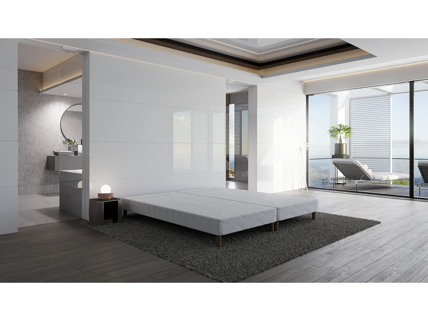 Sommier tapissier 160x200 (2x80x200) + jeu de pied offert