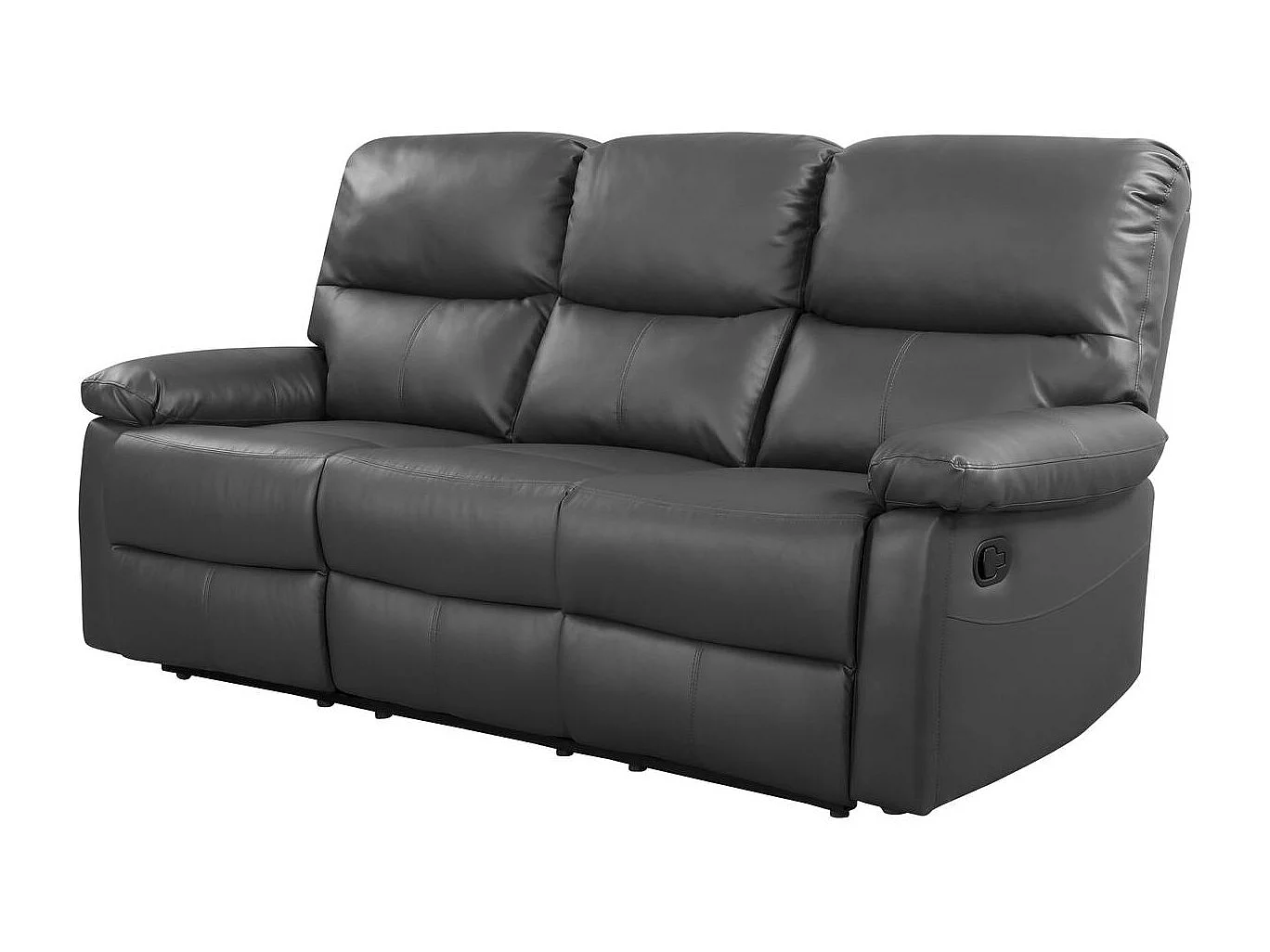 Canapé relax "Lincoln" - 197 x 89 x 103 cm - 3 places - Gris