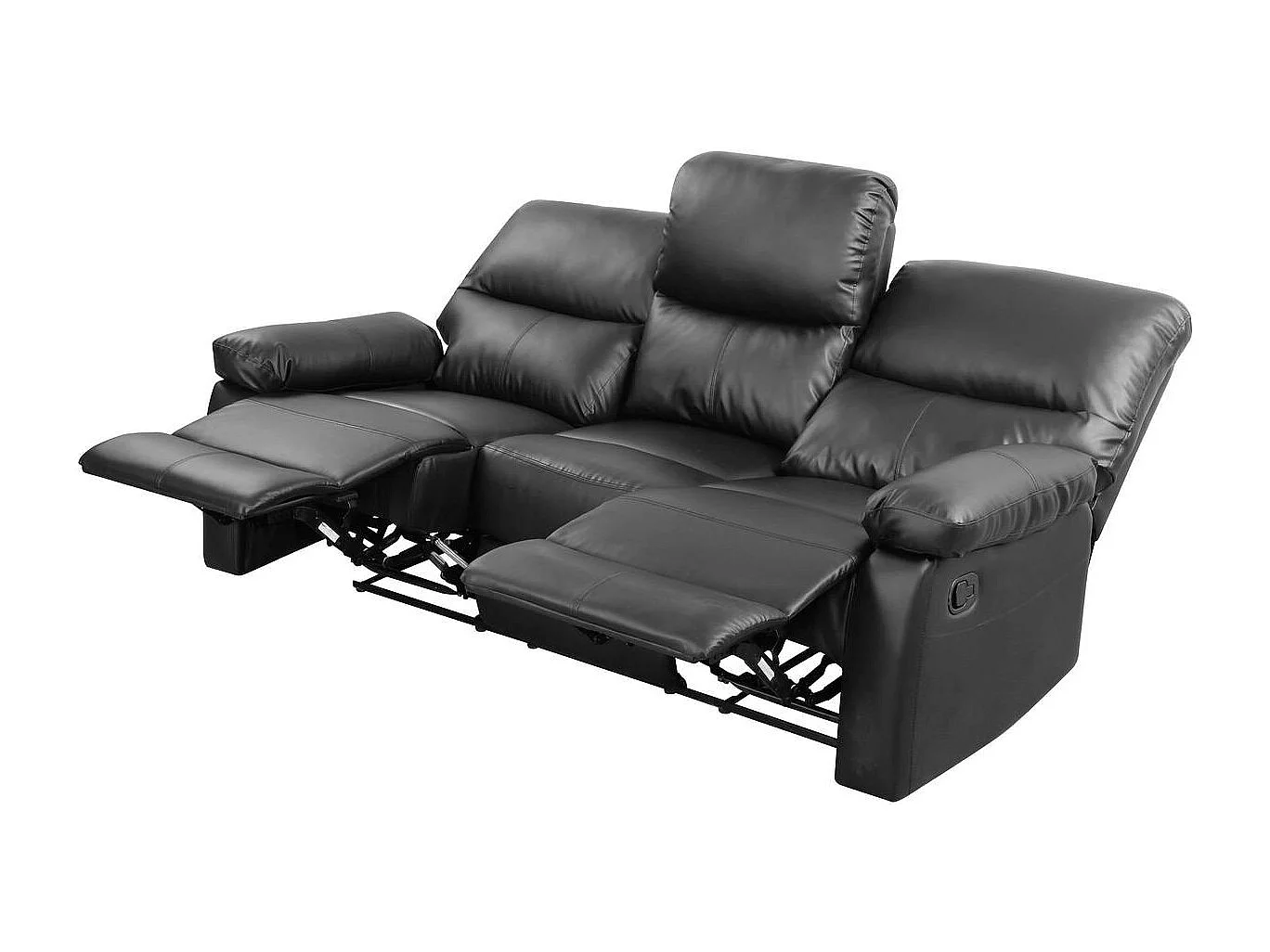 Canapé relax "Lincoln" - 197 x 89 x 103 cm - 3 places - Gris