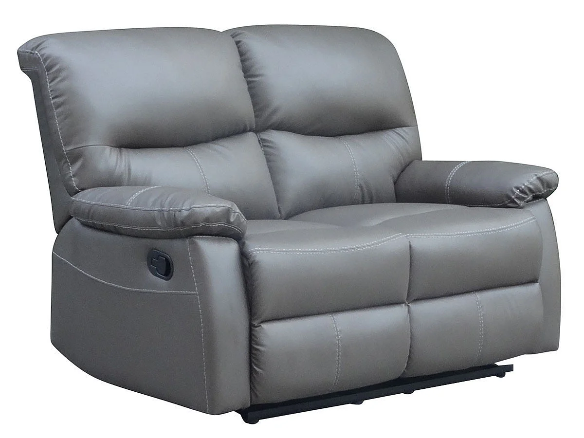 Relax-Sofa "Lincoln" - 197 x 89 x 103 cm - 3-Sitzer - Grau