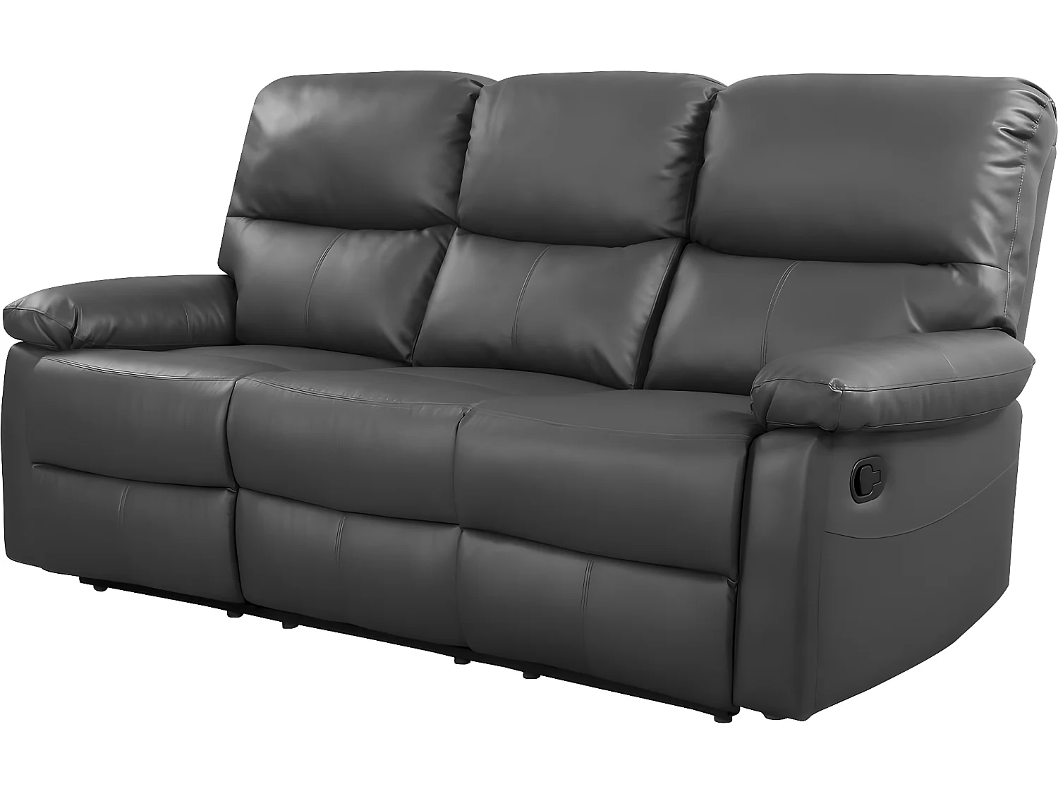 Canapé relax "Lincoln" - 197 x 89 x 103 cm - 3 places - Gris