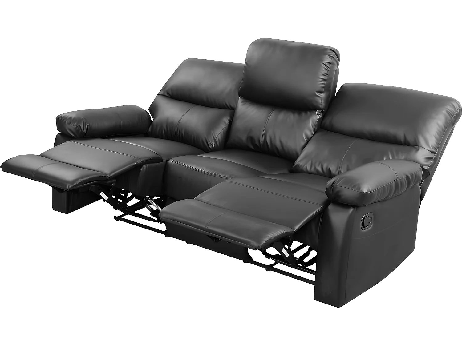 Canapé relax "Lincoln" - 197 x 89 x 103 cm - 3 places - Gris