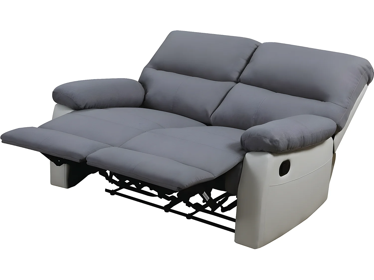 Sofá reclinable 2 plazas "Lincoln" - Color gris