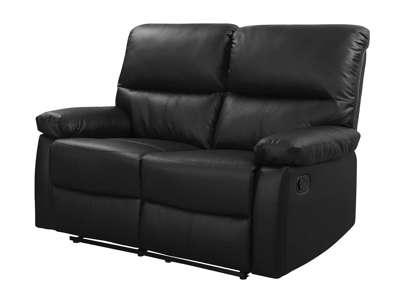 Sofá reclinable 2 plazas "Lincoln" - Color negro