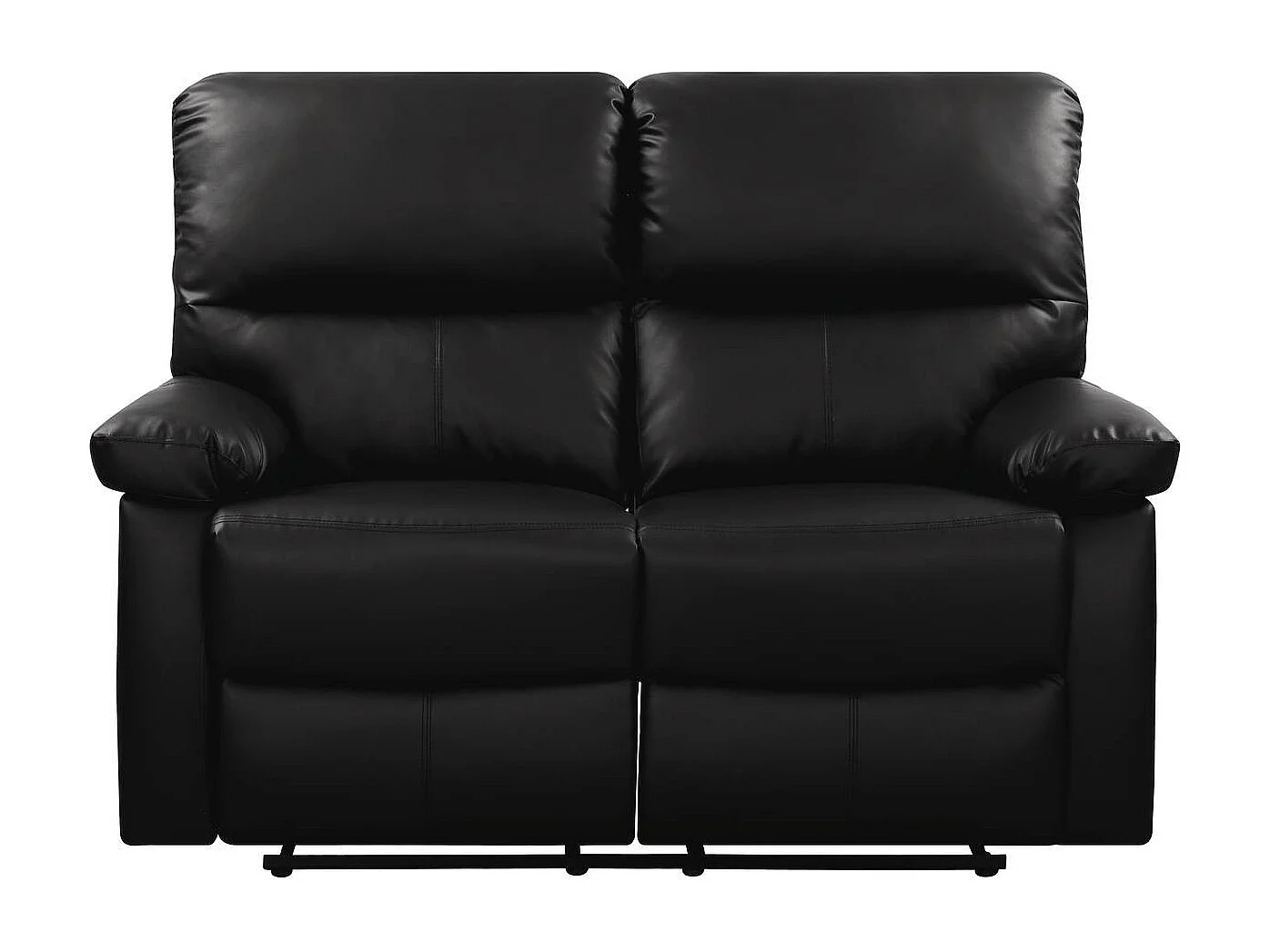 Sofá reclinable 2 plazas "Lincoln" - Color negro