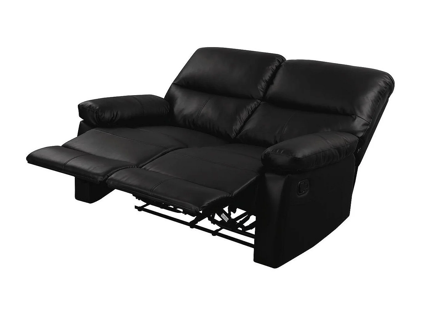 Sofá reclinable 2 plazas "Lincoln" - Color negro