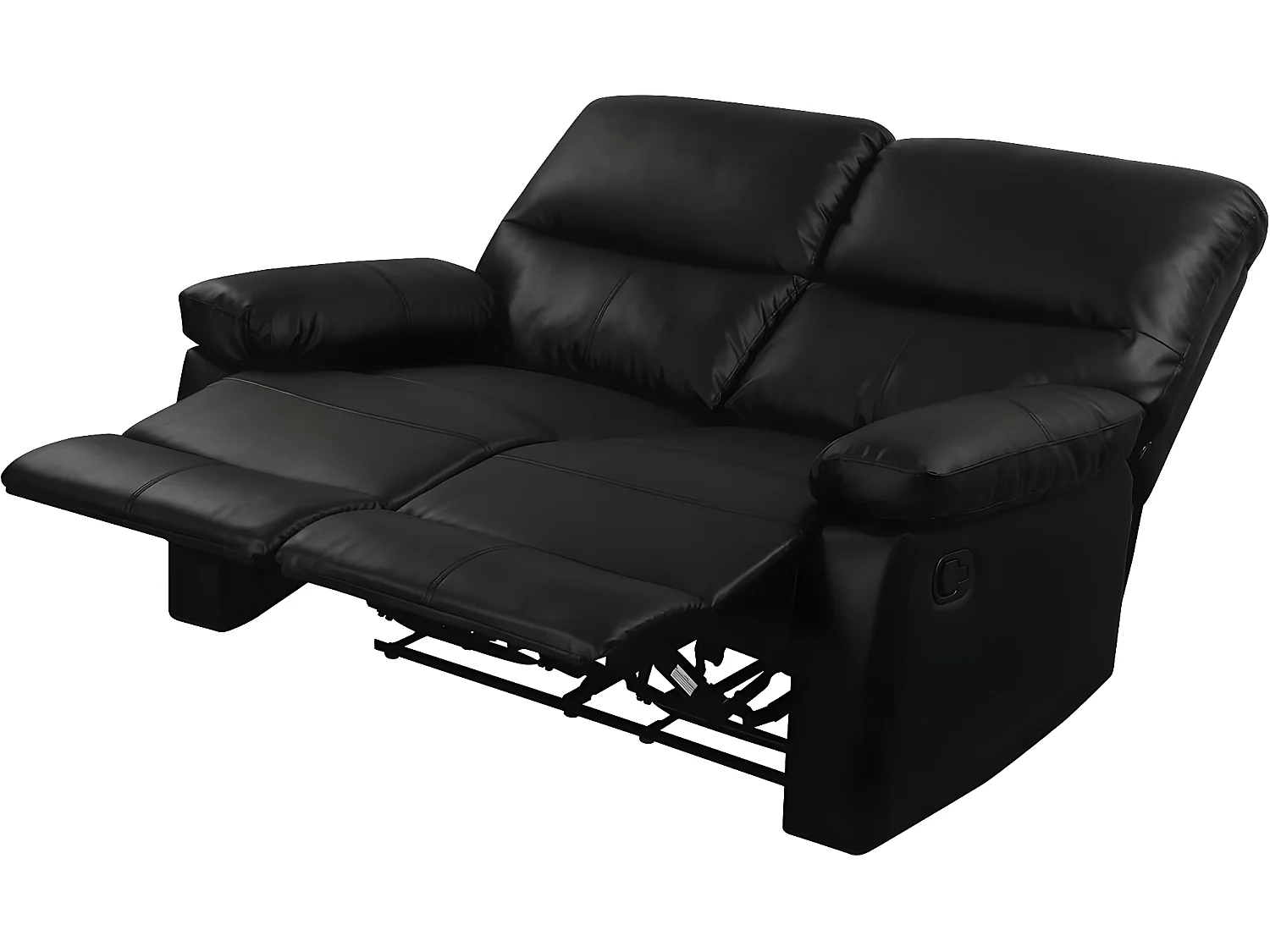 Canapé relax "Lincoln" - 147 x 89 x 103 cm - 2 places - Noir