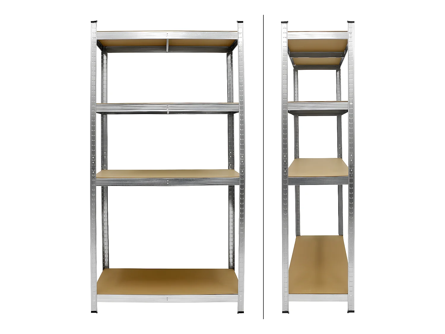 2x Scaffale per stoccaggio pesante 4 livelli MDF 320 kg ECD Germany