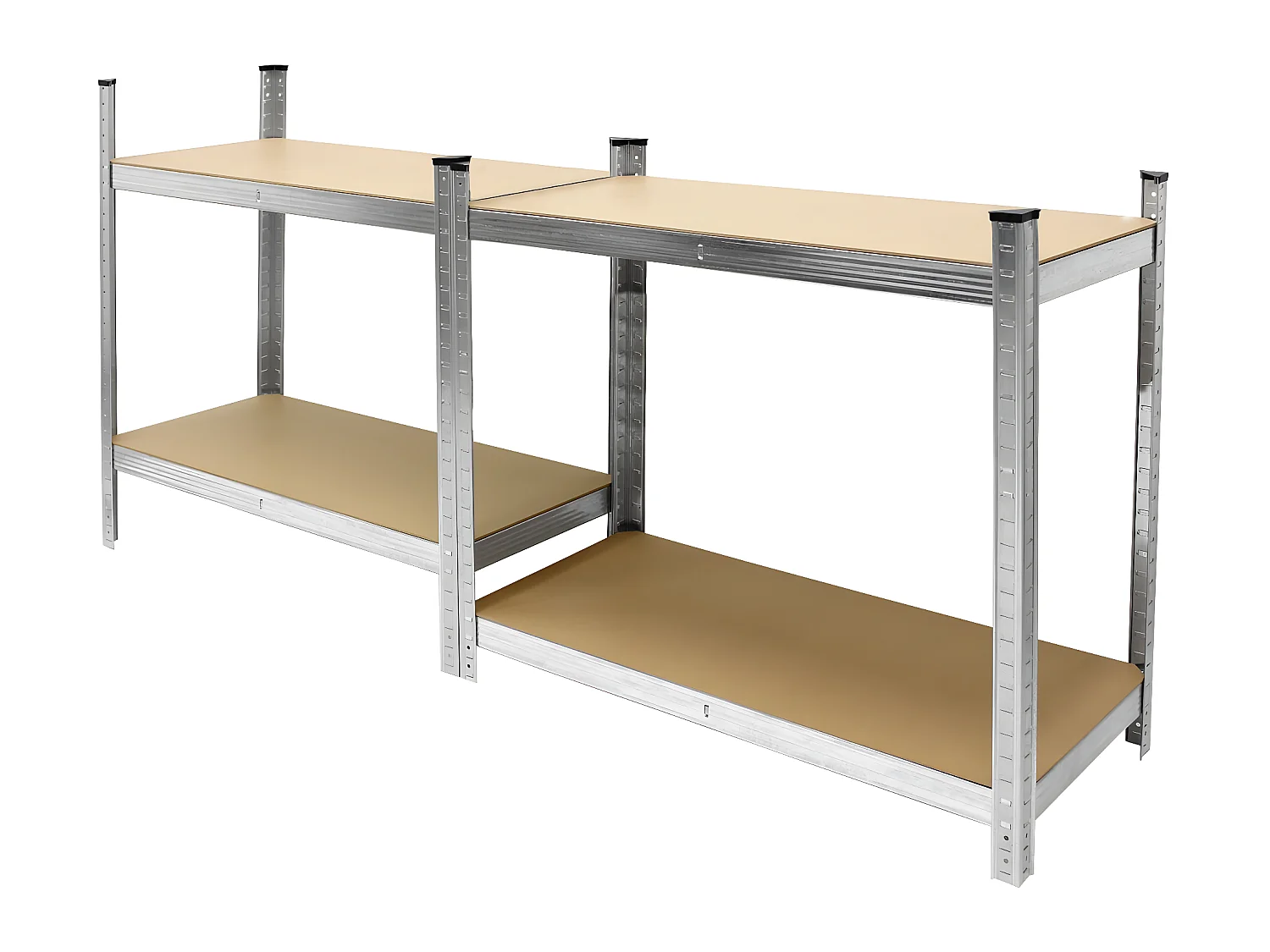 2x Scaffale per stoccaggio pesante 4 livelli MDF 320 kg ECD Germany