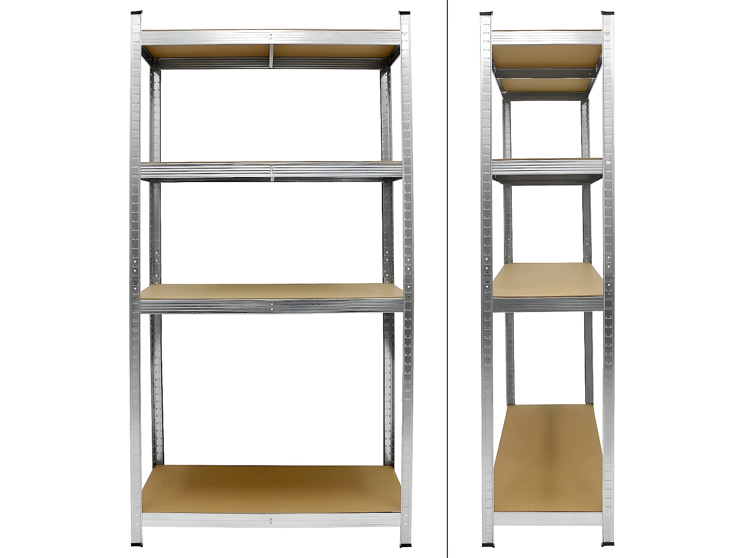 2x Scaffale per stoccaggio pesante 4 livelli MDF 320 kg ECD Germany