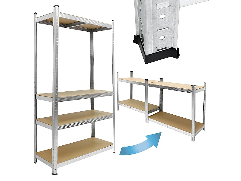 2x Étagère de rangement charge lourde rayonnage stockage MDF 320 kg ECD Germany