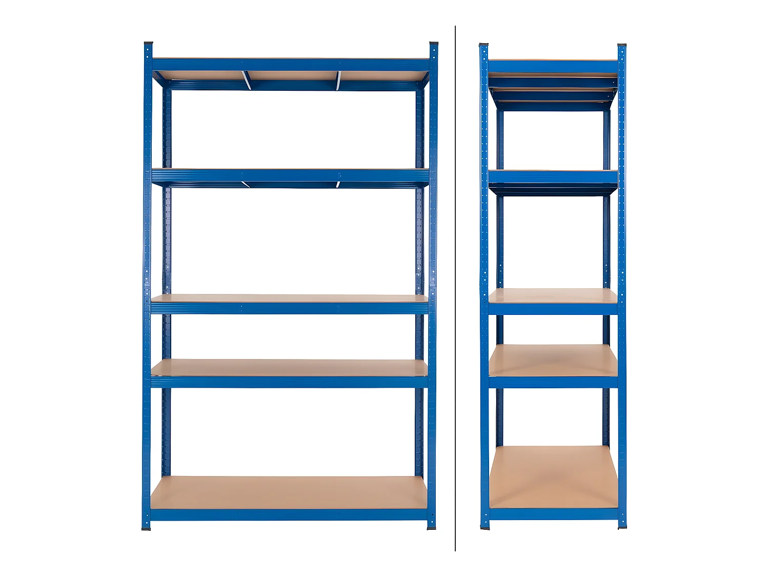 2x Étagère charge lourde stockage métallique bleu 200x100x60cm ECD Germany