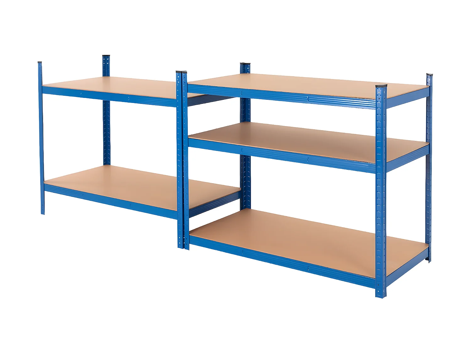 2x Étagère charge lourde stockage métallique bleu 200x100x60cm ECD Germany