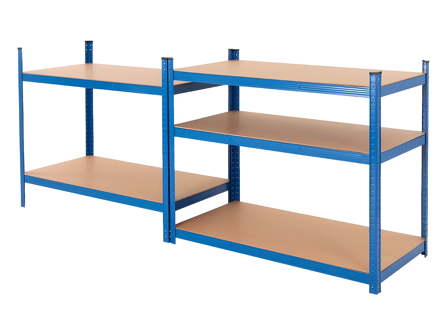 2x Scaffale in metallo verniciato a polvere blu ECD Germany