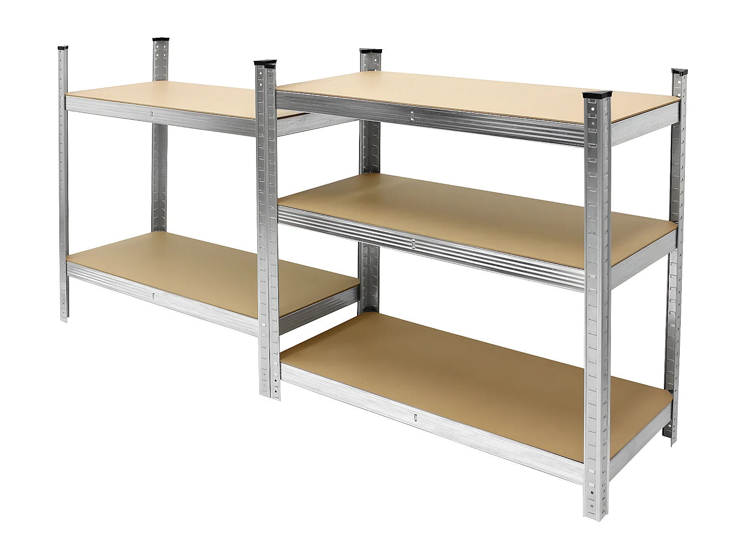 2x Étagère de stockage rangement charge lourde 180x90x40 cm 750 kg ECD Germany