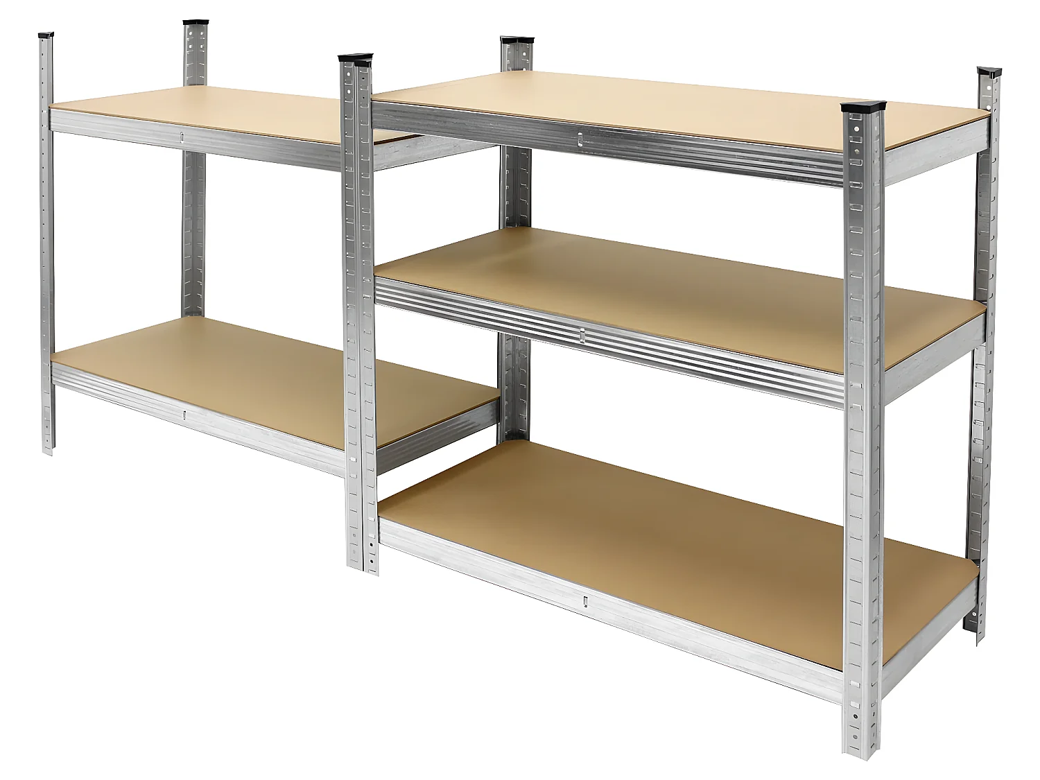 2x Étagère de stockage rangement charge lourde 180x90x40 cm 750 kg ECD Germany