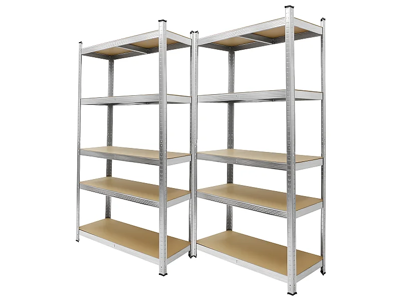 2x Étagère de stockage rangement charge lourde 180x90x40 cm 750 kg ECD Germany