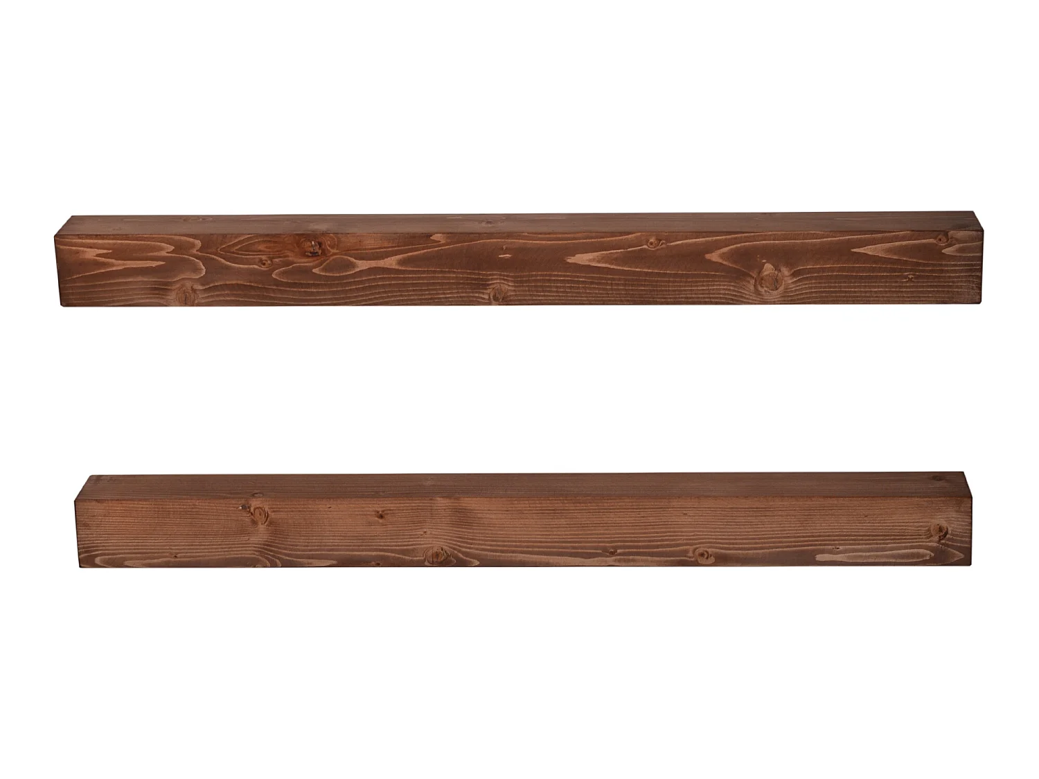 Lot de 2 étagères murales Munkebo 100 x 9 x 9 cm bois de pin avec lasure [en.casa]