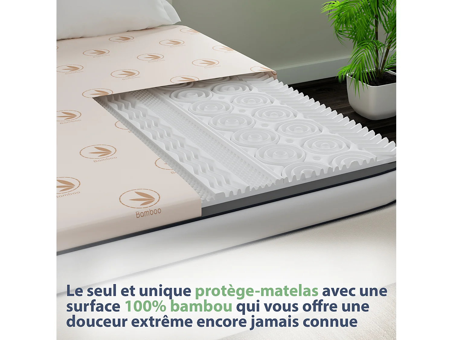 CASABEL Surmatelas 160x200 cm Mémoire de Forme 13 Zones avec Housse amovible et lavable