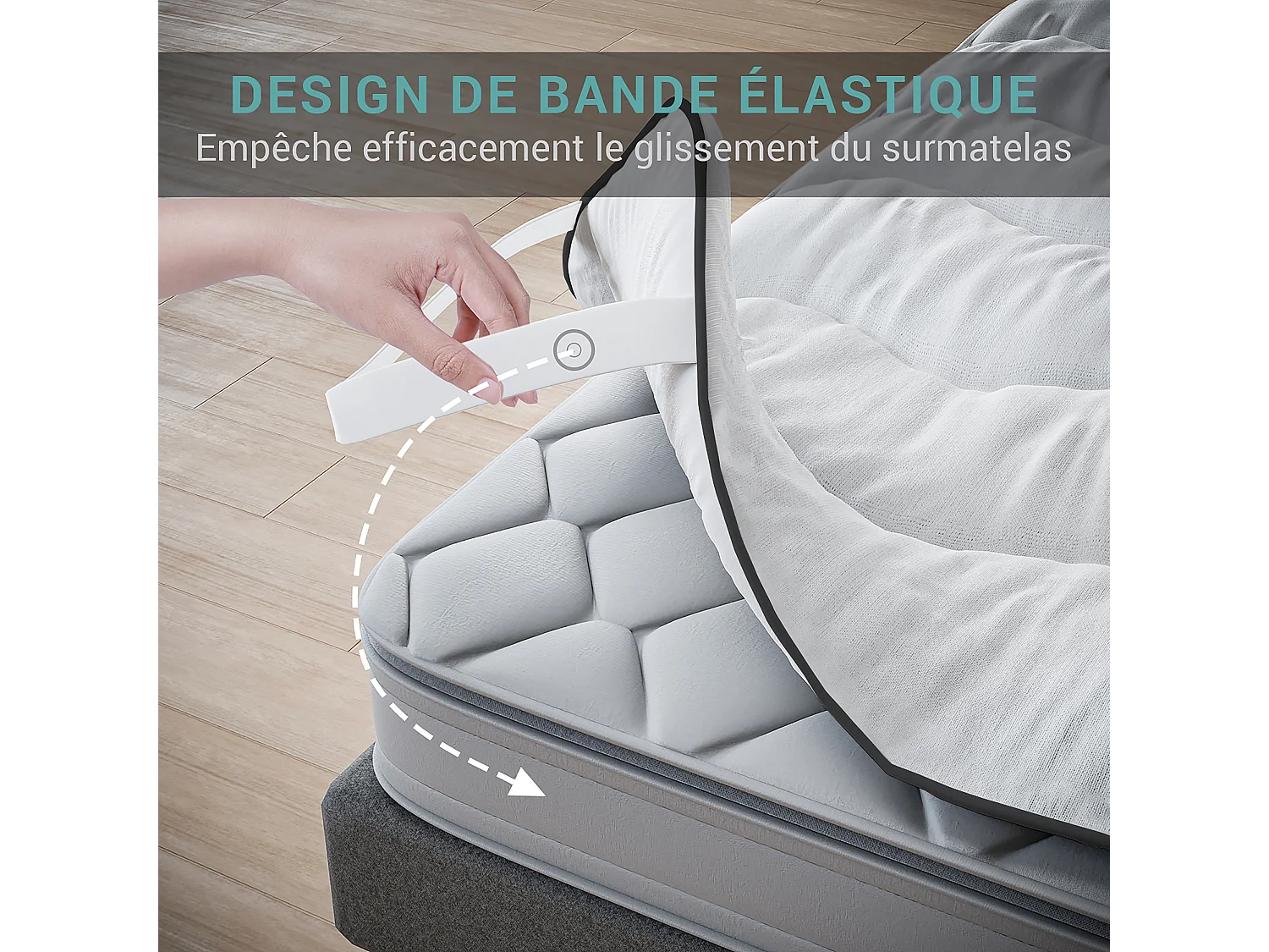 CASABEL Surmatelas Nuage 160x200 cm En Microfibre - Confort Optimal - Moelleux, Respirant