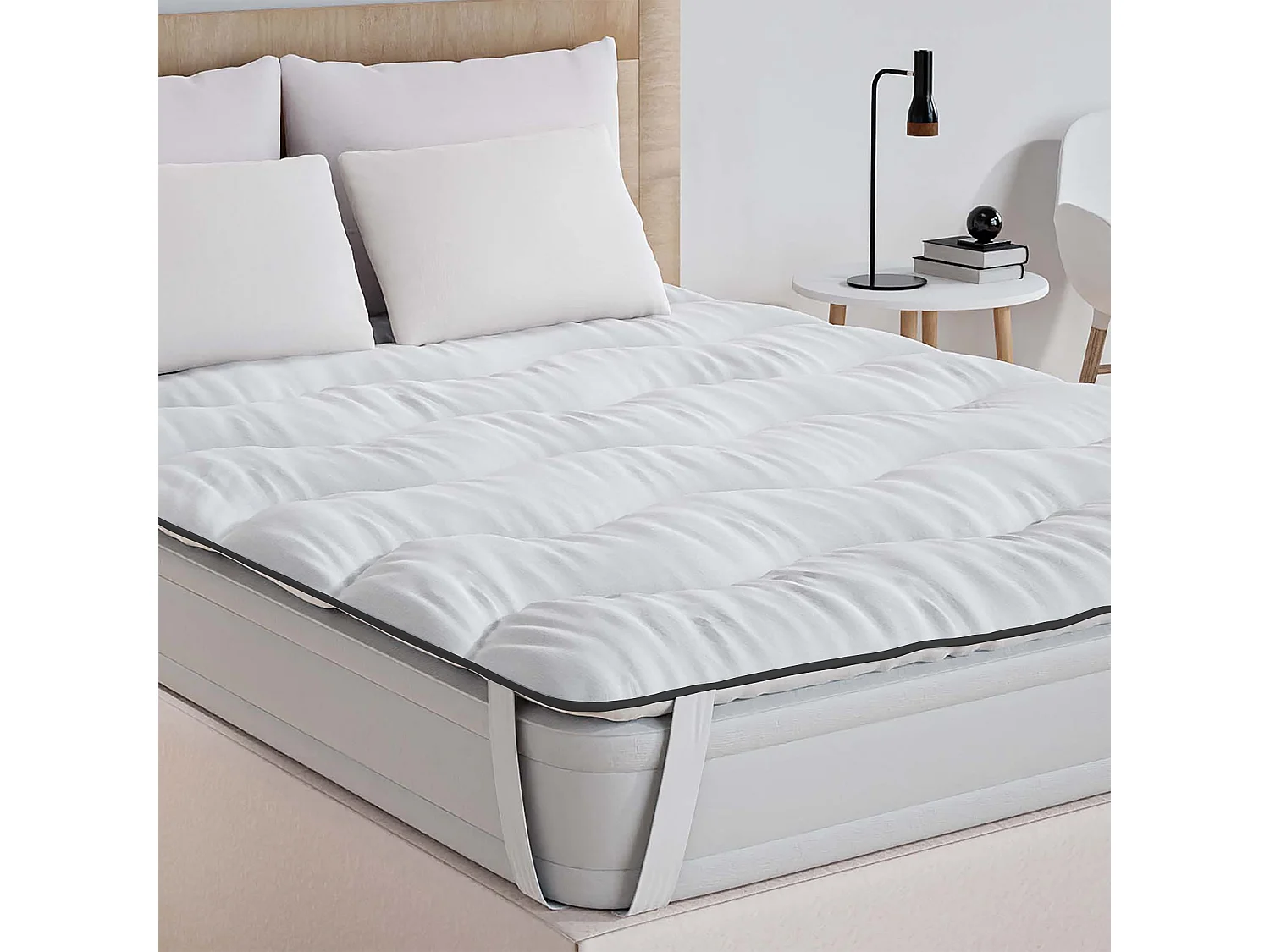CASABEL Surmatelas Nuage 160x200 cm En Microfibre - Confort Optimal - Moelleux, Respirant