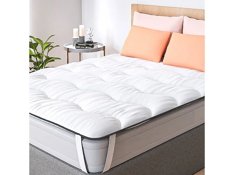 CASABEL Surmatelas Nuage 160x200 cm En Microfibre - Confort Optimal - Moelleux, Respirant