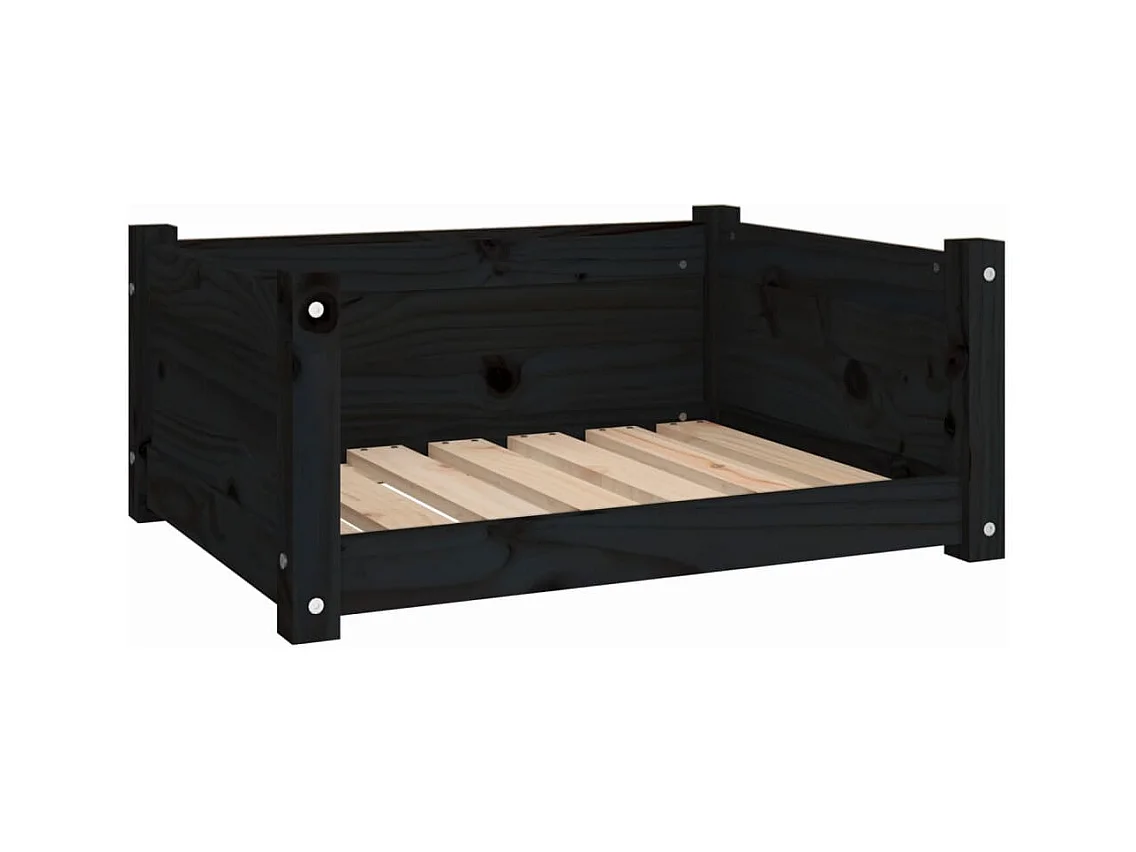 Chatham  Lit pour cen Noir 65,5x50,5x28 cm Bois de pin solide