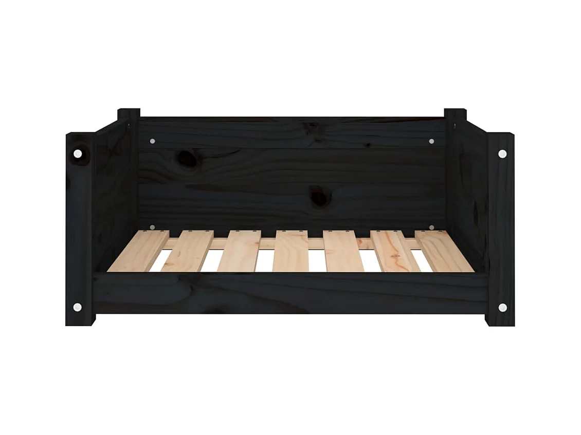 Chatham  Lit pour cen Noir 65,5x50,5x28 cm Bois de pin solide